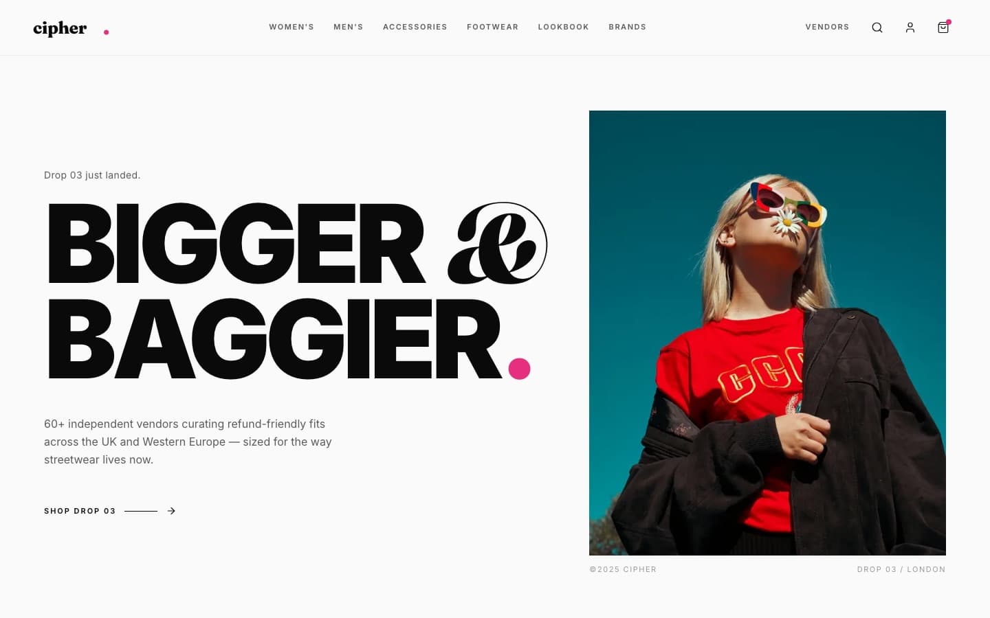 Cipher — home page hero